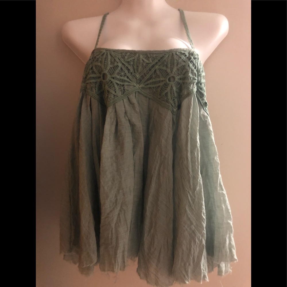 Olive tank blouse